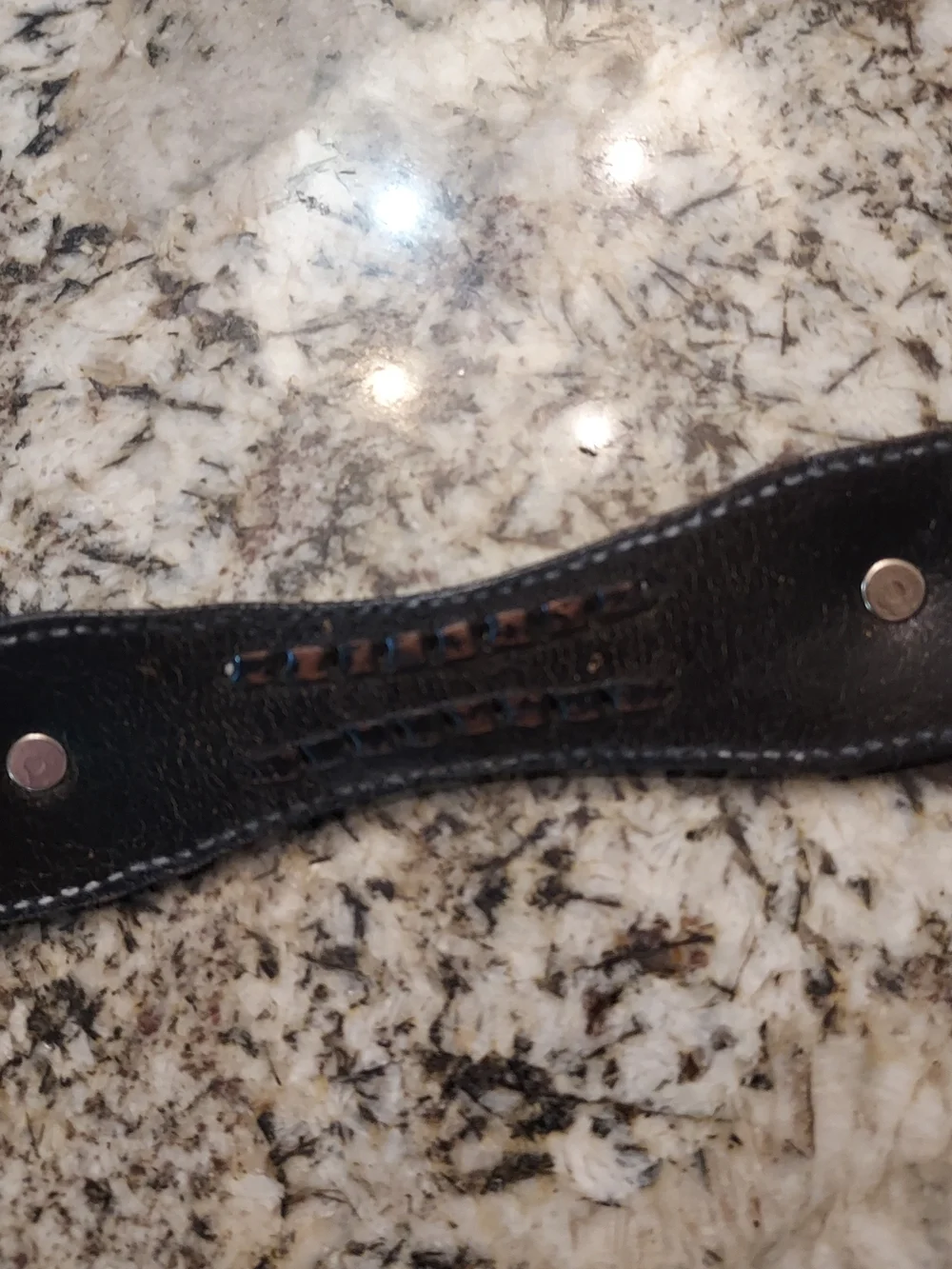 Vtg. J R Palacios Men's Tooled Belt w Intricate Braiding & Silver Conchos. Sz 42